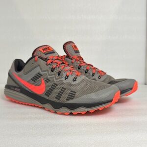 Nike Gray and Bright Red Running Shoes